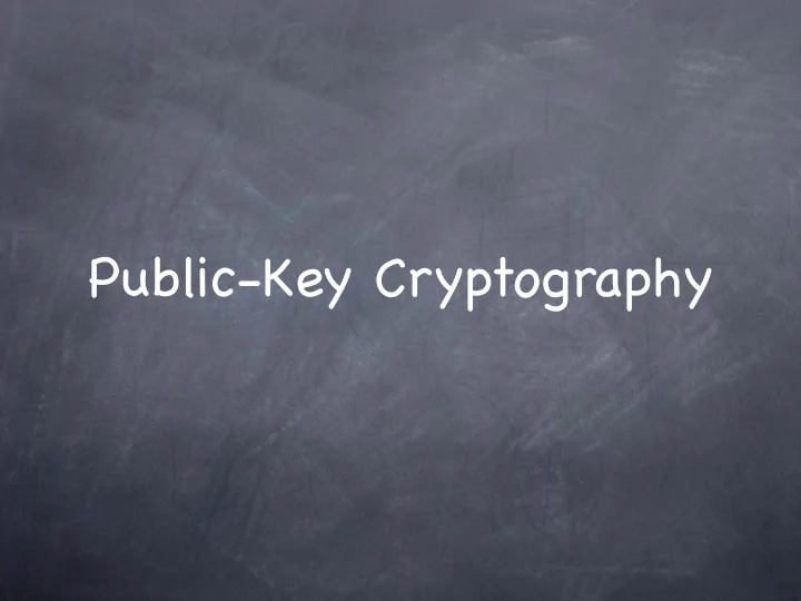 public key cryptography public key cryptography