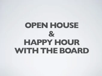OPEN HOUSE  &amp;  HAPPY HOUR  WITH THE BOARD  Education  Report  Student Enrollment by Semester