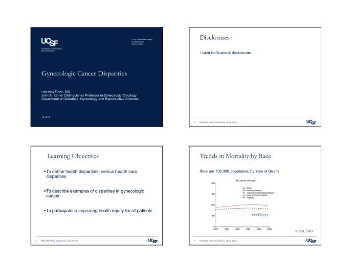 gynecologic cancer disparities