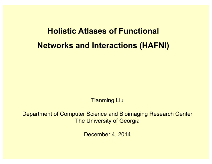 holistic atlases of functional networks and interactions