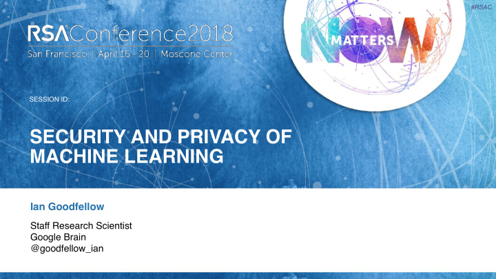 security and privacy of machine learning
