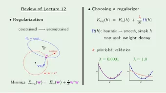aug ( h ) = E in ( h ) +    onstrained   unonstrained  : heuristi   smo  oth, simple h