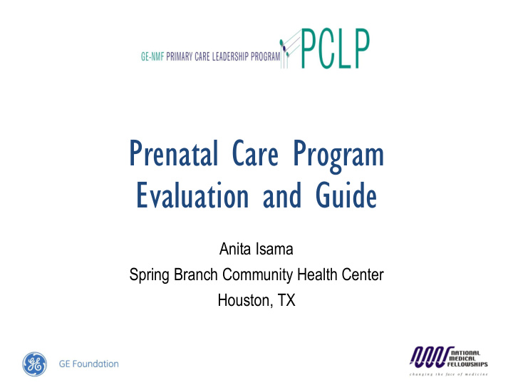 prenatal care program