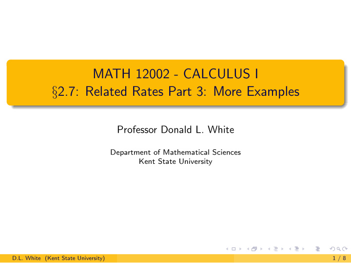 math 12002 calculus i 2 7 related rates part 3 more