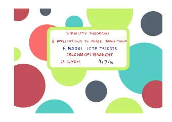 4/7/16  TRIESTE  ICTP  &amp;  CALCVAROPTTRAN  GMT  LYON  U  .  TWO  FOR  DROPLETS  MODELS