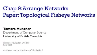 Chap 9:Arrange Networks  Paper: Topological Fisheye Networks  Tamara Munzner  Department of