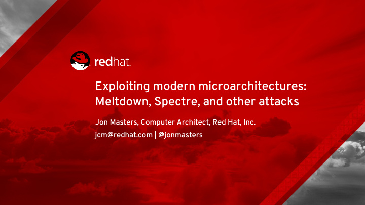 exploiting modern microarchitectures meltdown spectre and