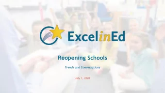 Reopening Schools  Trends and Conversations  July 1, 2020  @ExcelinEd | www.ExcelinEd.org