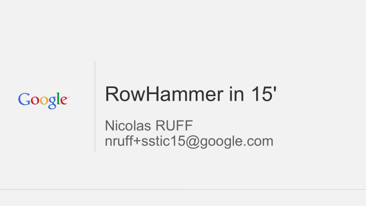 rowhammer in 15