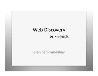 Web  Discovery