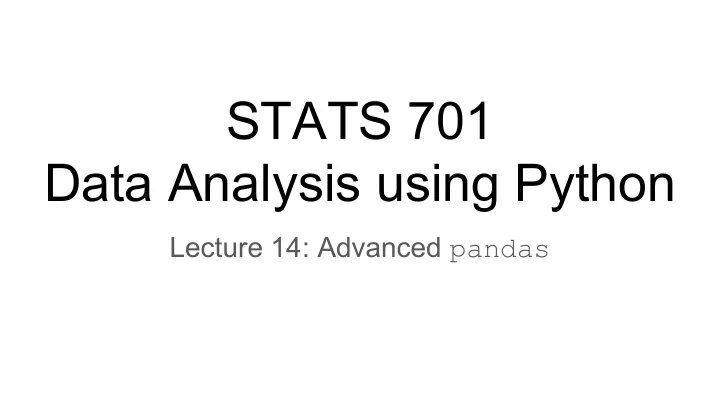 stats 701 data analysis using python