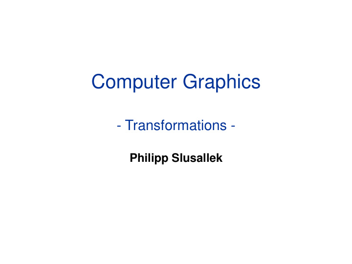 computer graphics