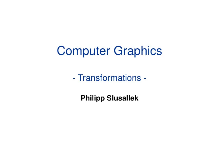 computer graphics