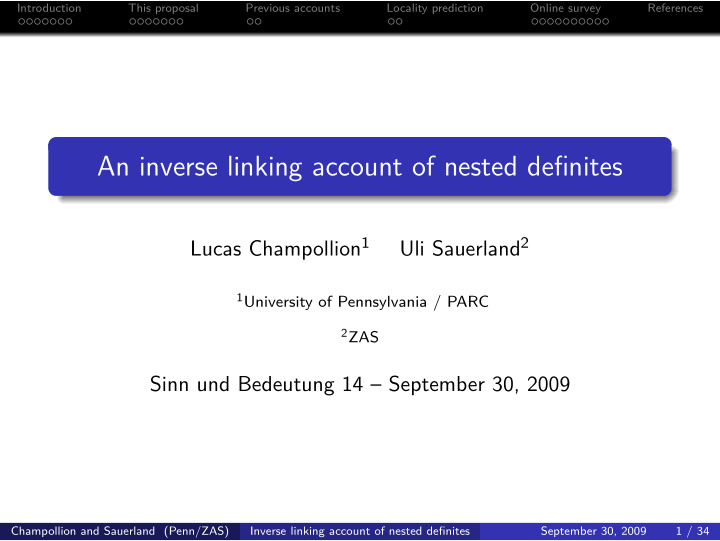an inverse linking account of nested definites