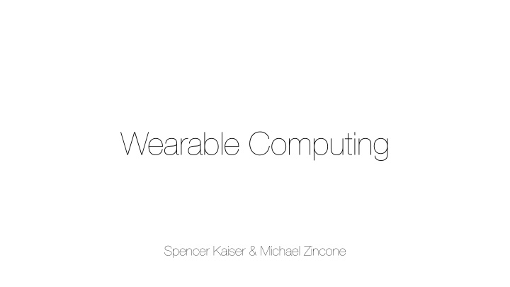 wearable computing