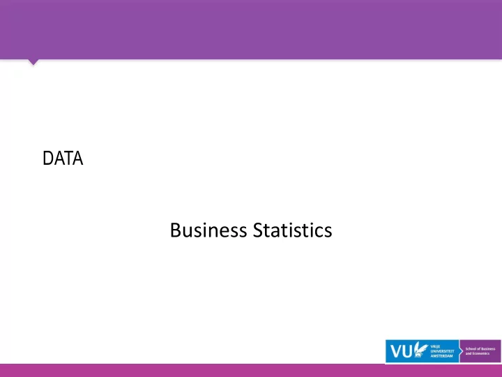 business statistics