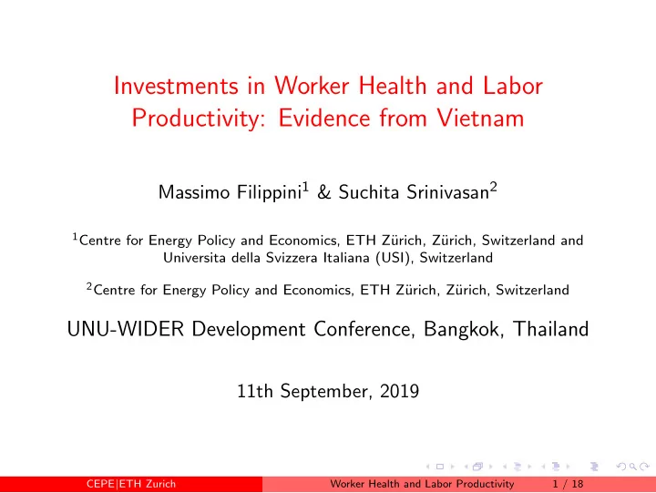 investments in worker health and labor productivity
