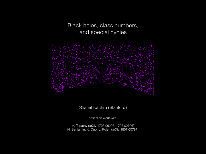 black holes class numbers and special cycles