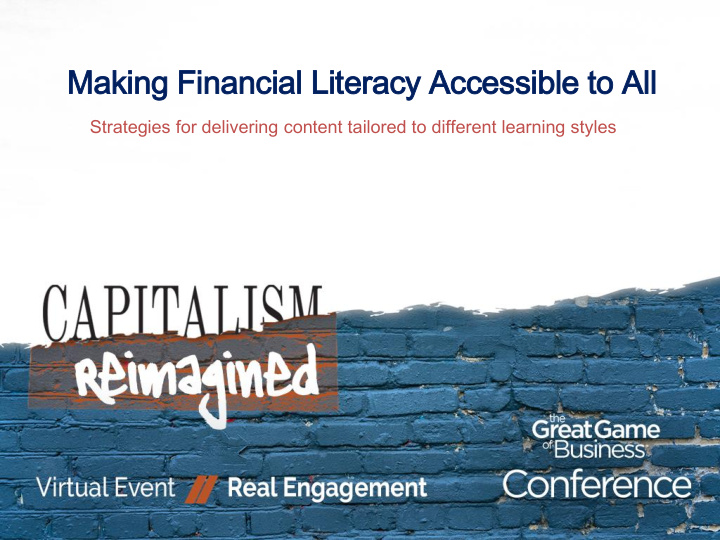 making financial literacy accessible to all