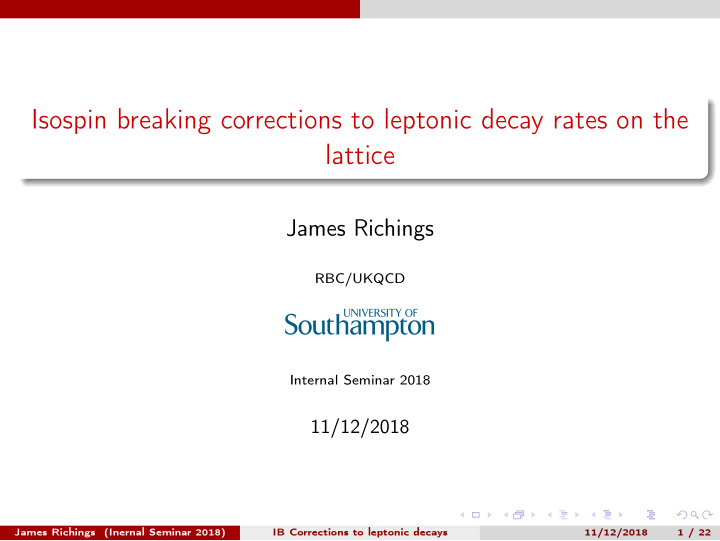 isospin breaking corrections to leptonic decay rates on