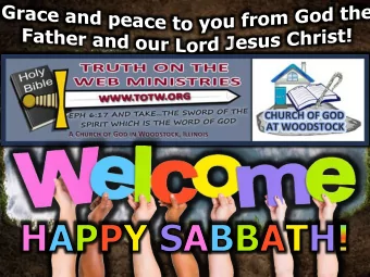 1  By Kenneth M. Hoeck  TRUTH ON THE WEB MINISTRIES WWW.TOTW.ORG  Li  Live  e Li  Like  e You  u