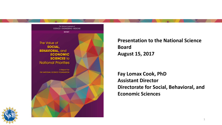 presentation to the national science board august 15 2017