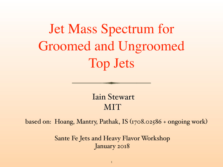 jet mass spectrum for groomed and ungroomed top jets