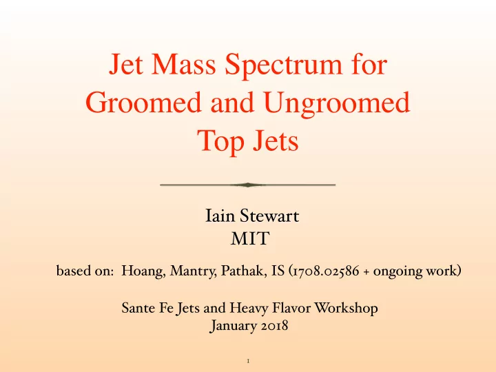 jet mass spectrum for groomed and ungroomed top jets