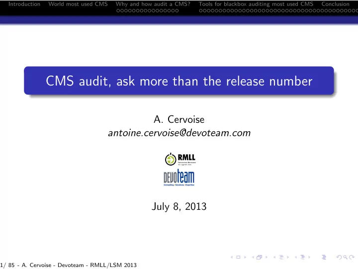 cms audit ask more than the release number