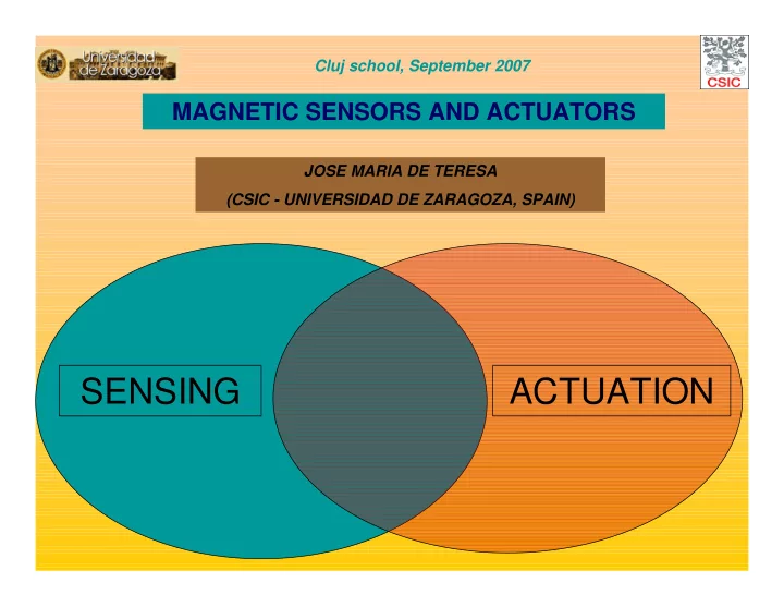 sensing actuation