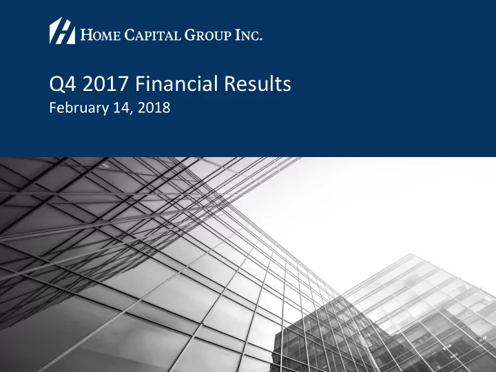 q4 2017 financial results