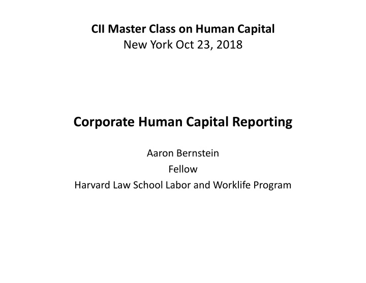 corporate human capital reporting