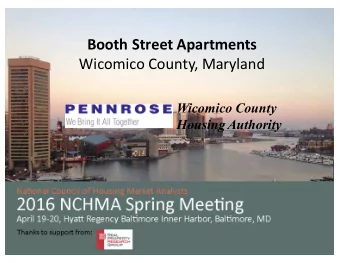 Booth  Street  Apartments  Wicomico  County,  Maryland  Wicomico County  Housing