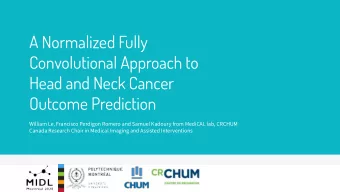 A Normalized Fully  Convolutional Approach to  Head and Neck Cancer  Outcome Prediction  William