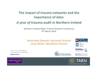 The impact of trauma networks and the  importance of data:  A year of trauma audit in Northern