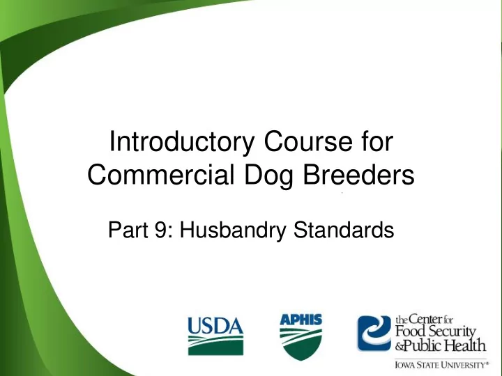 commercial dog breeders