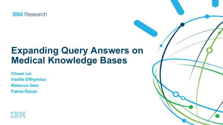 expanding query answers on medical knowledge bases