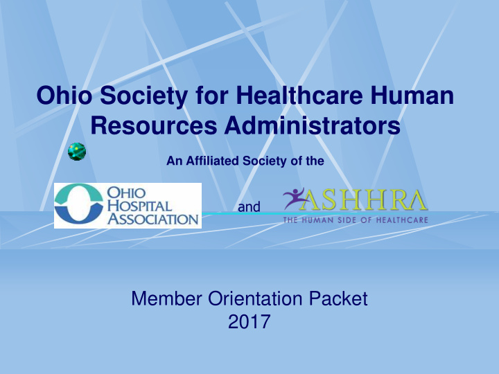 ohio society for healthcare human resources administrators
