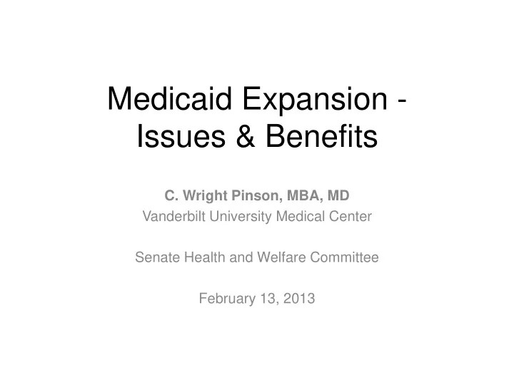 medicaid expansion
