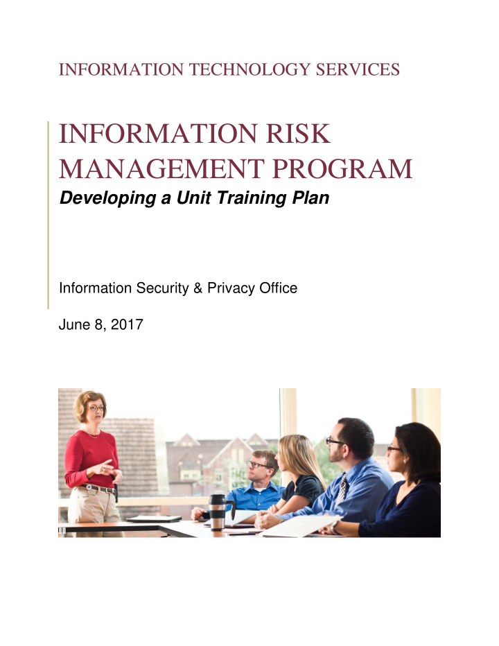 information risk management program