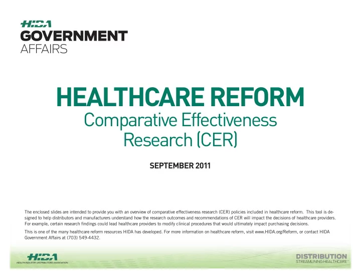 healthcare reform