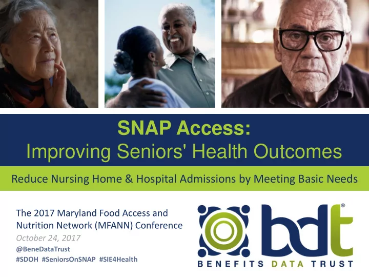 improving seniors health outcomes