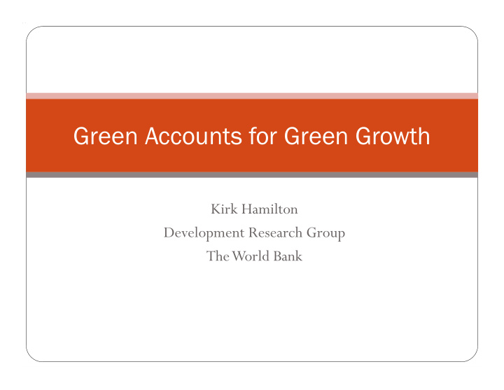 green accounts for green growth