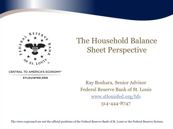 the household balance