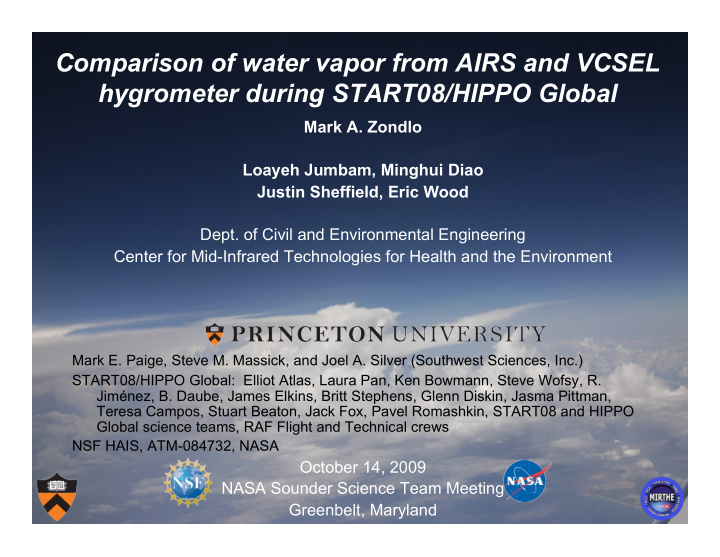 comparison of water vapor from airs and vcsel hygrometer