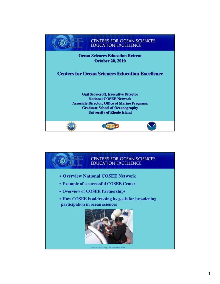 centers for ocean sciences education excellence ocean