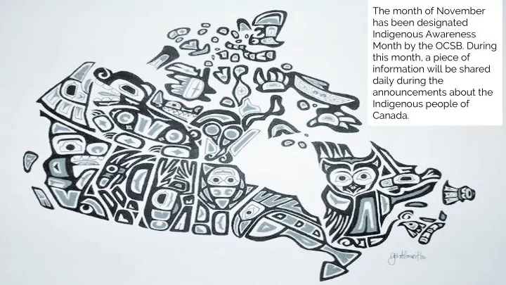 the month of november has been designated indigenous