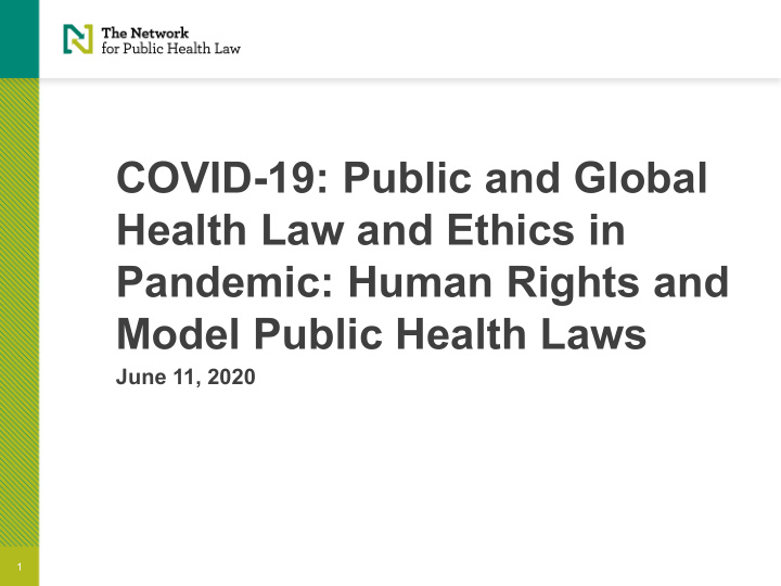 covid 19 public and global health law and ethics in