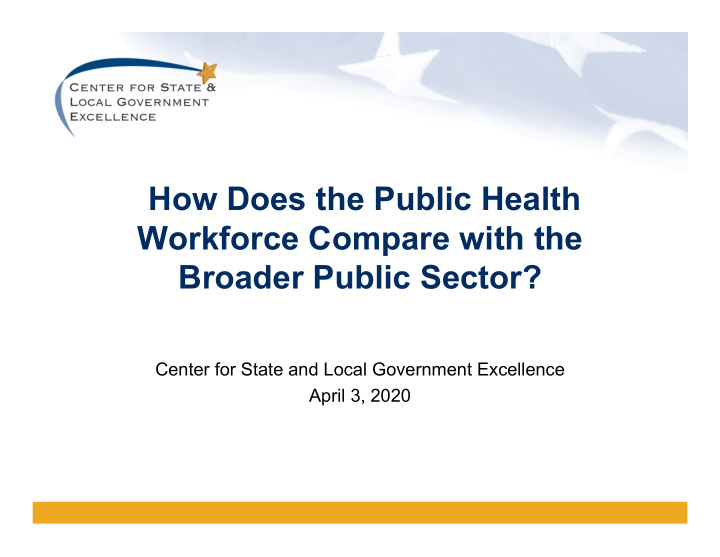 how does the public health workforce compare with the