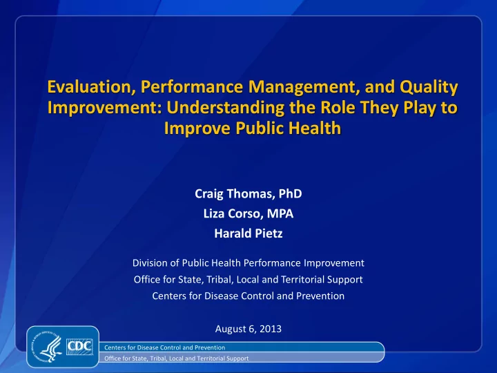 improvement understanding the role they play to